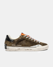Sneakers Deconstructed Lava Orange in suede Crime London