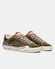 Sneakers Deconstructed Lava Orange in suede Crime London
