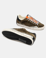 Sneakers Deconstructed Lava Orange in suede Crime London