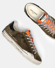 Sneakers Deconstructed Lava Orange in suede Crime London