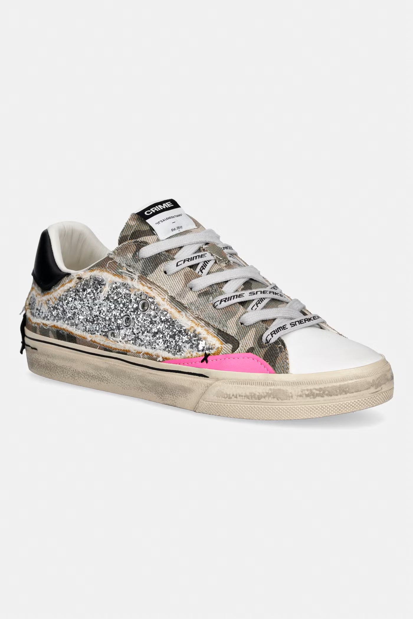 Sneakers Distressed in pelle e tessuto Crime London
