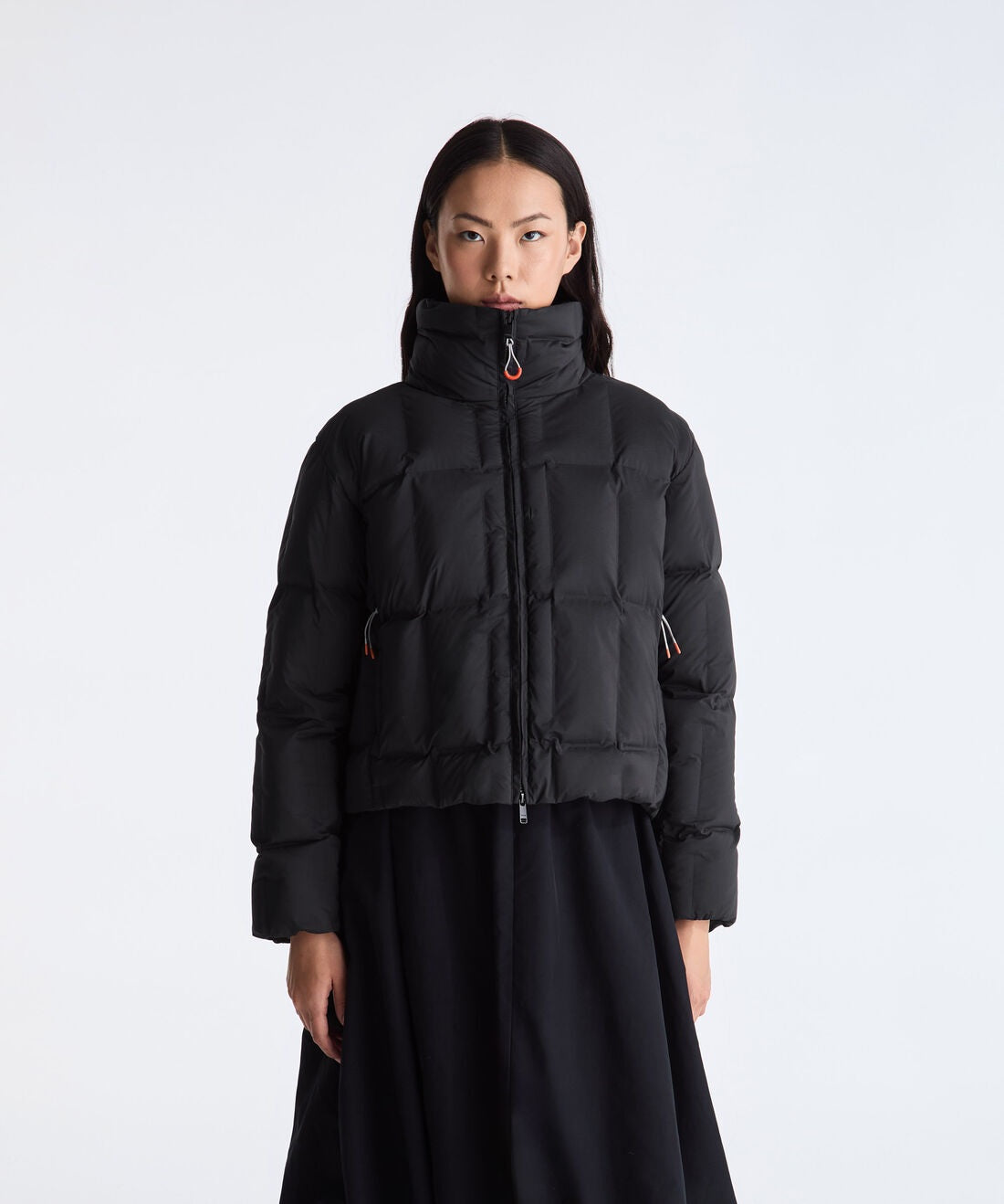 Dekker `Pomice` down jacket with `ingot` (bar-style) quilting
