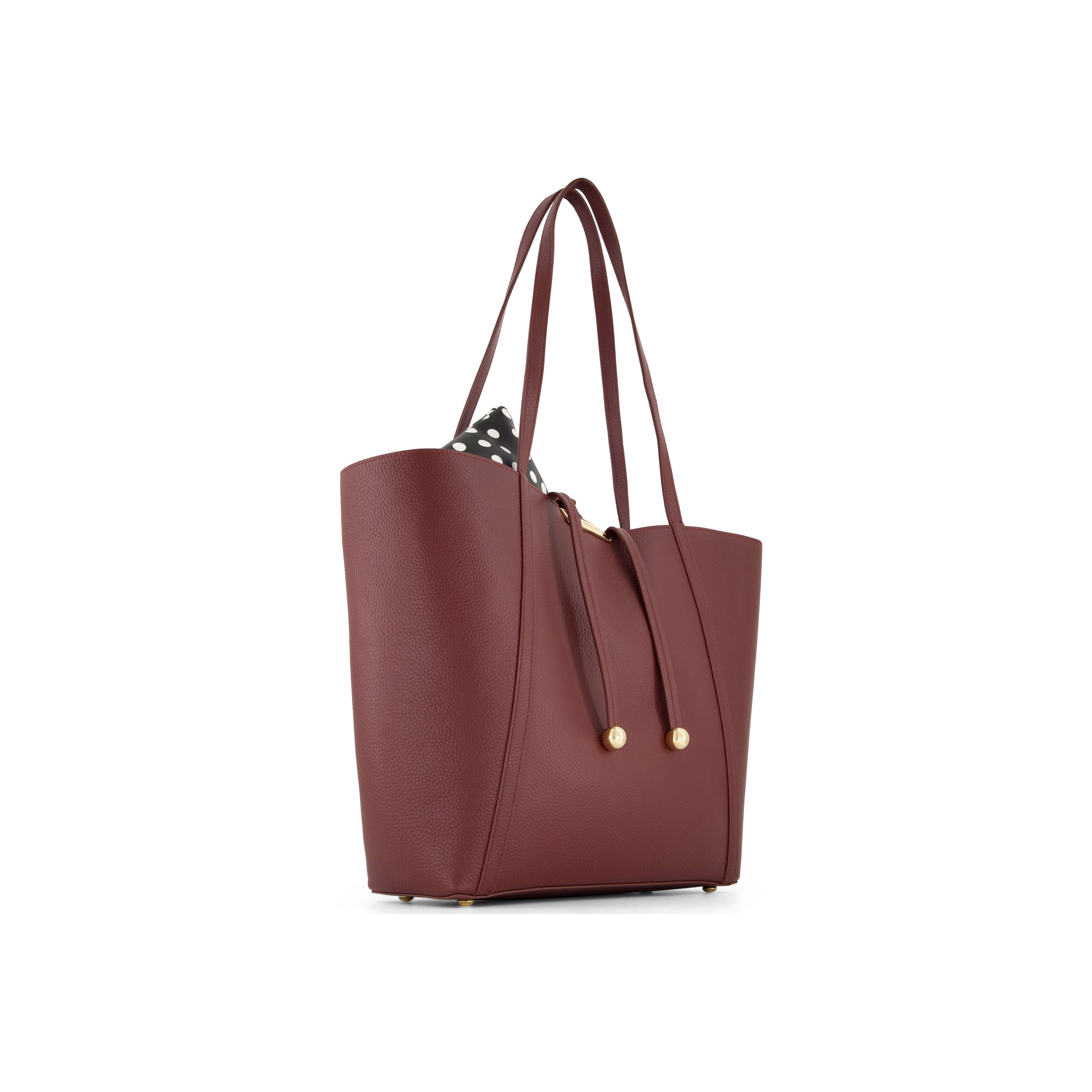 Braccialini Leather Double Shopper Bag