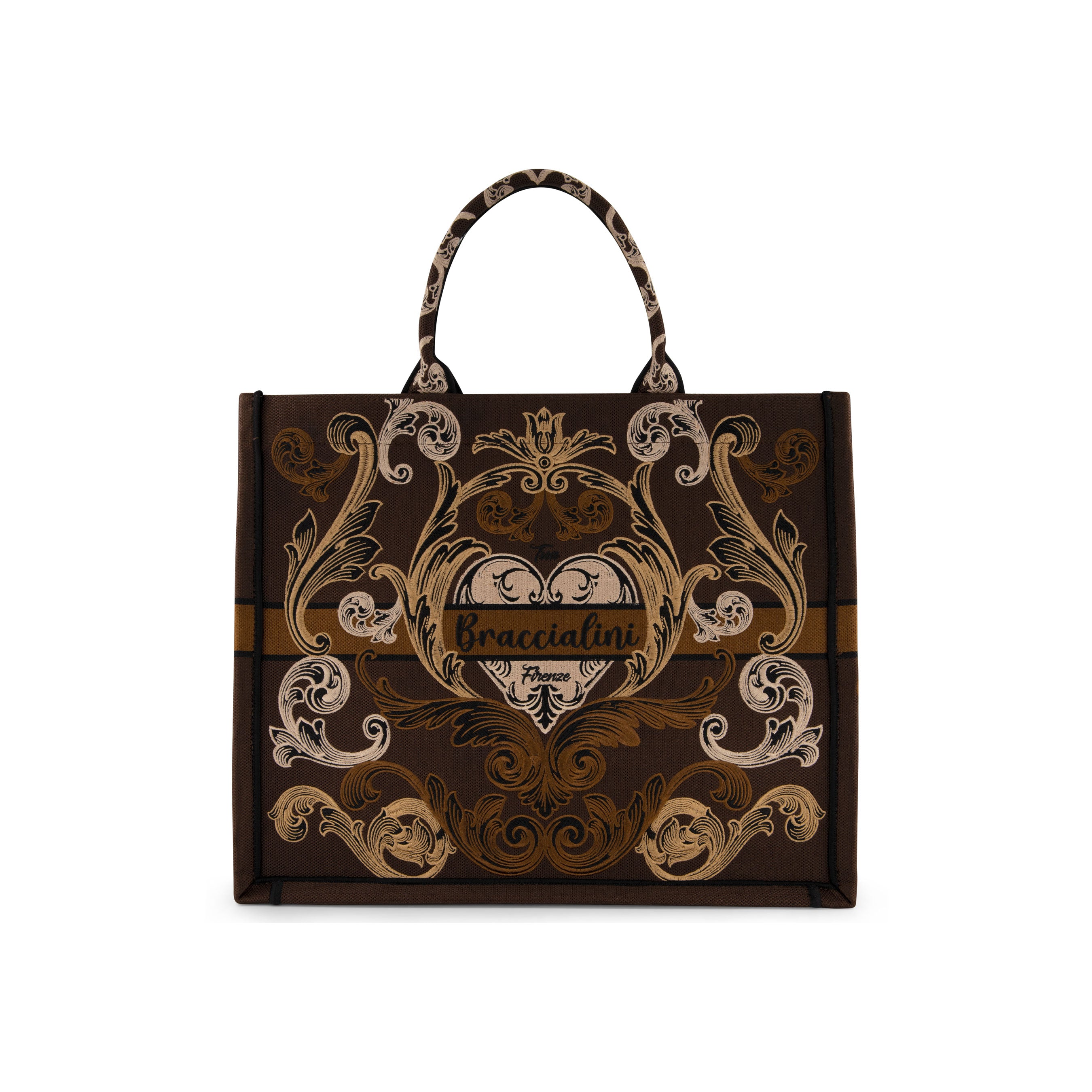 Borsa a mano Queen in tessuto Braccialini