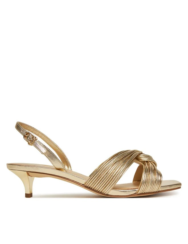 Michael Kors Alessia kitten sandal for women, stylish open-toe sandal with a sleek design and ankle strap.