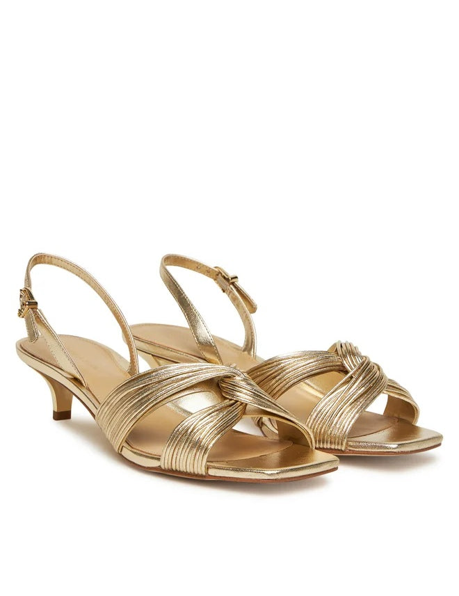 Michael Kors Alessia kitten sandal for women, stylish open-toe sandal with a sleek strap design, perfect for summer wear.
