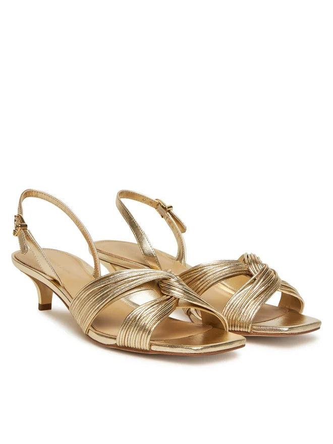 Michael Kors Alessia kitten sandal for women, stylish open-toe sandal with a sleek strap design, perfect for summer wear.