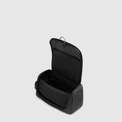 Unisex Piquadro Lyss beauty case for travel, featuring sleek design and multiple compartments for cosmetics and accessories.
