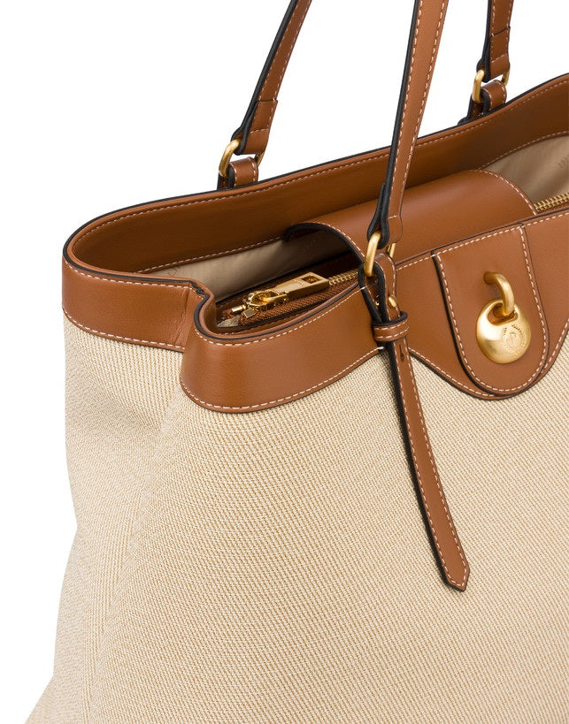 Big Double Handle Drop Bag Canvas Pollini - MYLILLY