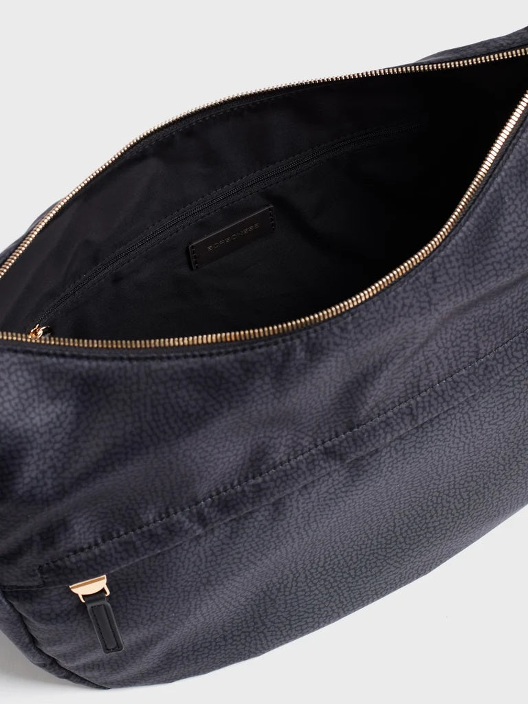 Borbonese B-Club Luna Bag Medium in recycled fabric