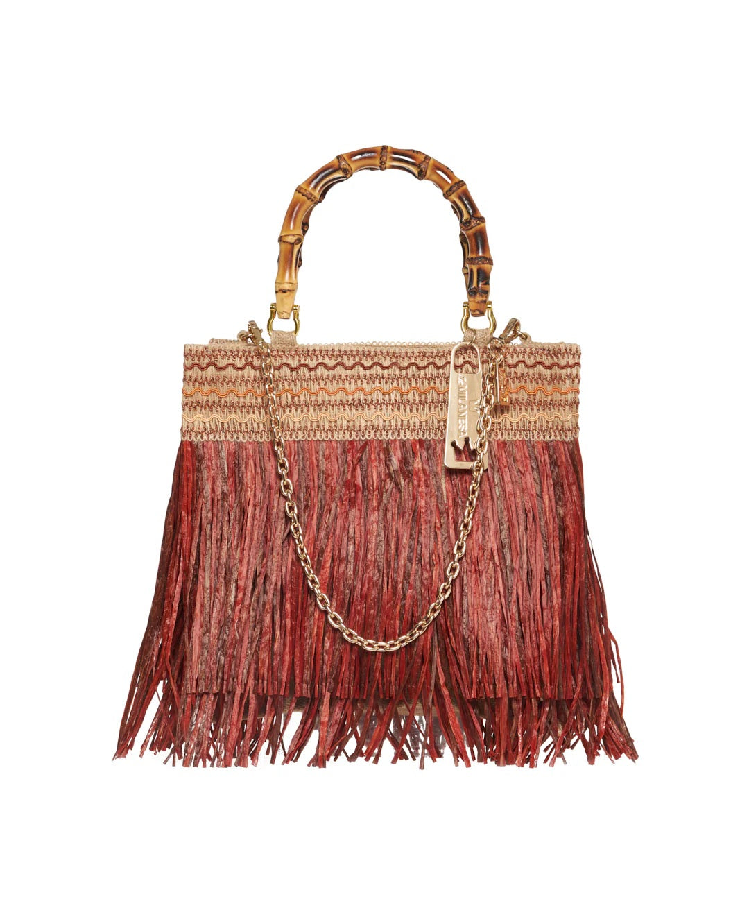 Medium Calla LaMilanesa women's handbag with structured leather design, featuring top handles and elegant craftsmanship.