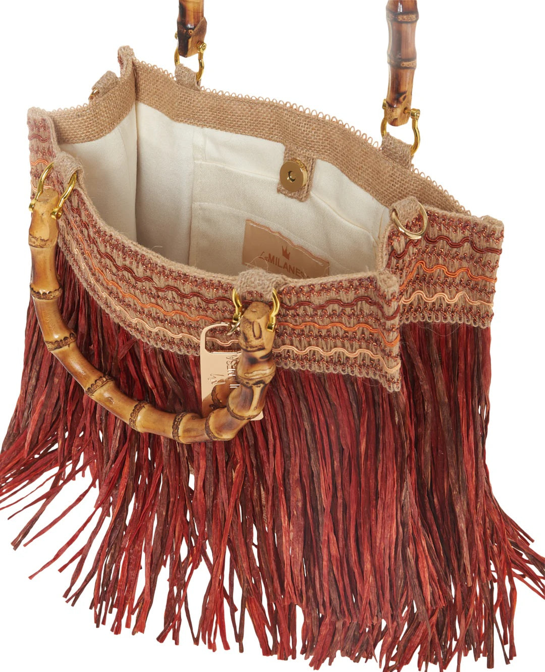Medium Calla hand handbag by LaMilanesa, stylish women's accessory in soft leather with elegant design details.