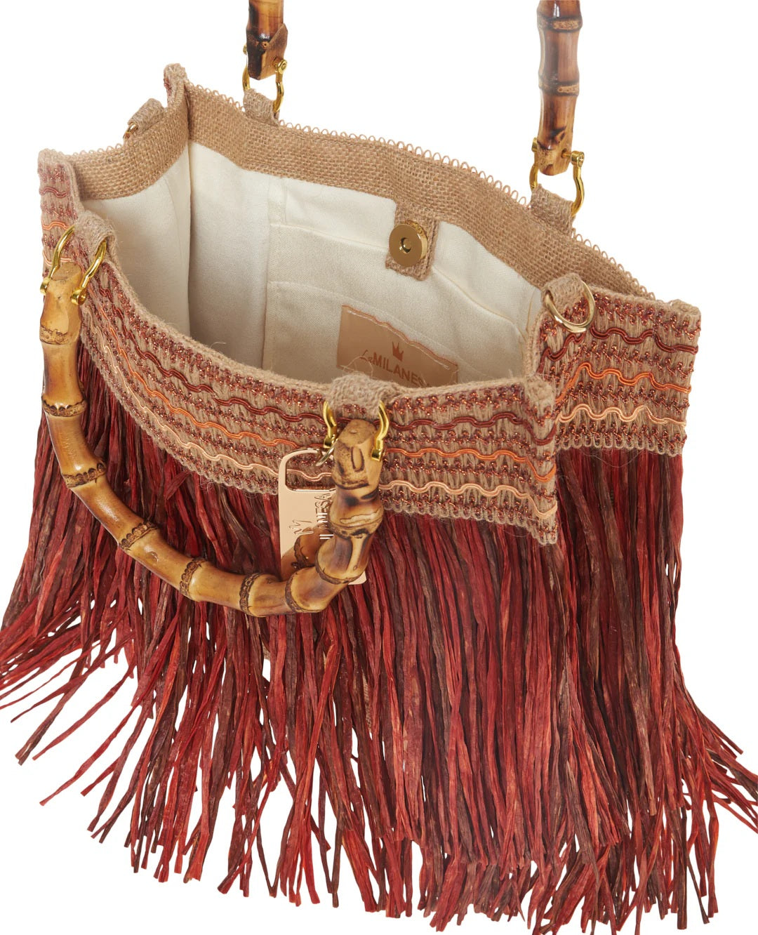 Medium Calla hand handbag by LaMilanesa, stylish women's accessory in soft leather with elegant design details.