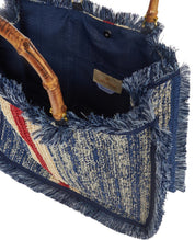 Elegant LaMilanesa Ortensia women's hand bag with floral design, featuring structured leather and top handle for stylish carry.