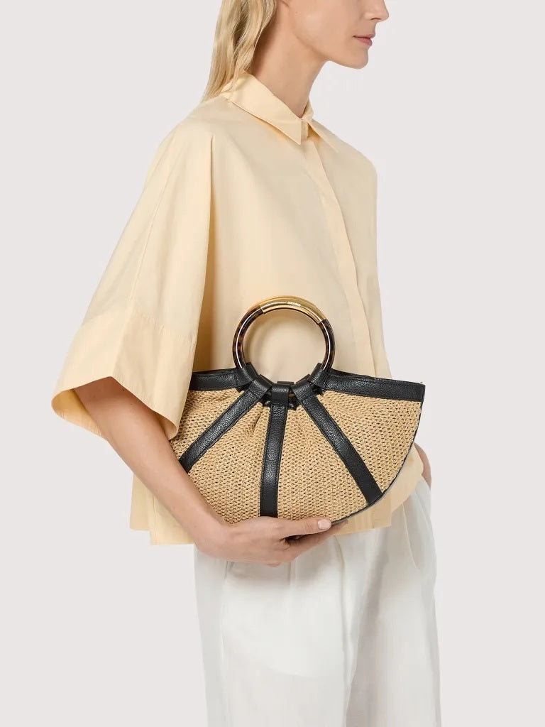 Borsa a mano Shell Straw Medium Coccinelle - MYLILLY