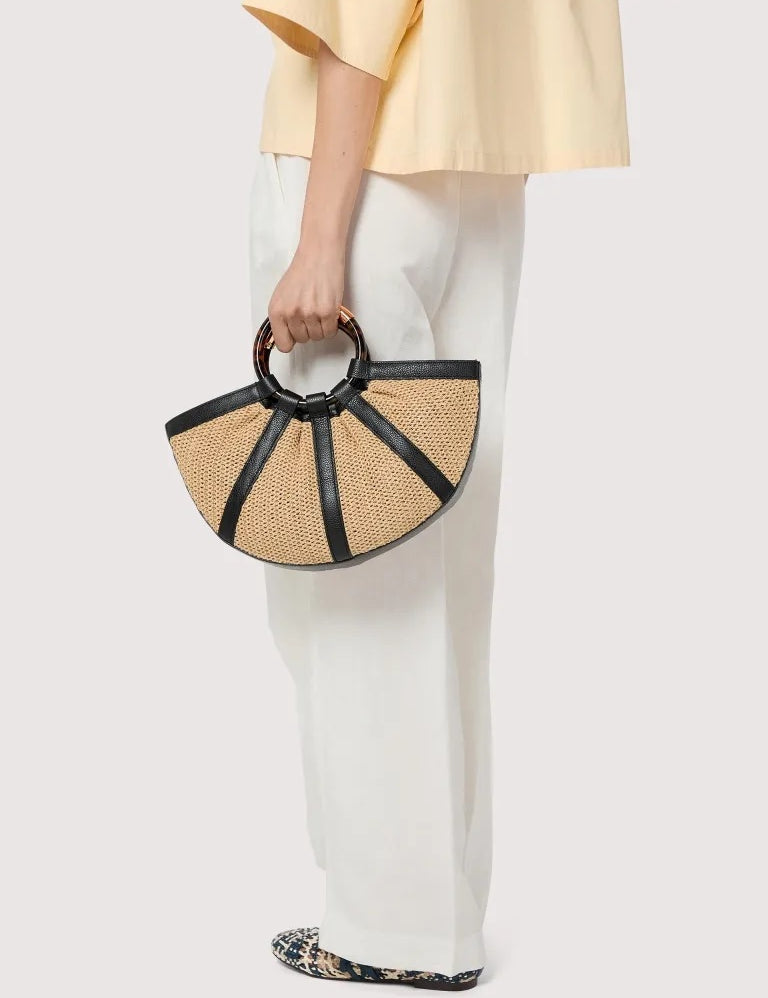 Borsa a mano Shell Straw Medium Coccinelle - MYLILLY