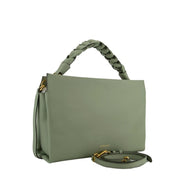 Coccinelle medium leather Boheme shoulder bag in tan with adjustable strap and elegant design, perfect for stylish everyday use.