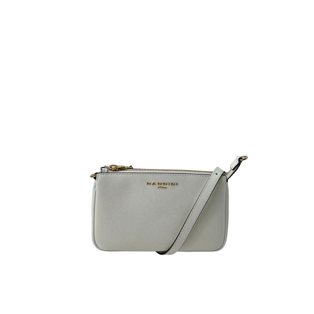 Small shoulder bag by Nannini with floral design, crafted for women, featuring a compact, stylish silhouette perfect for everyday use.
