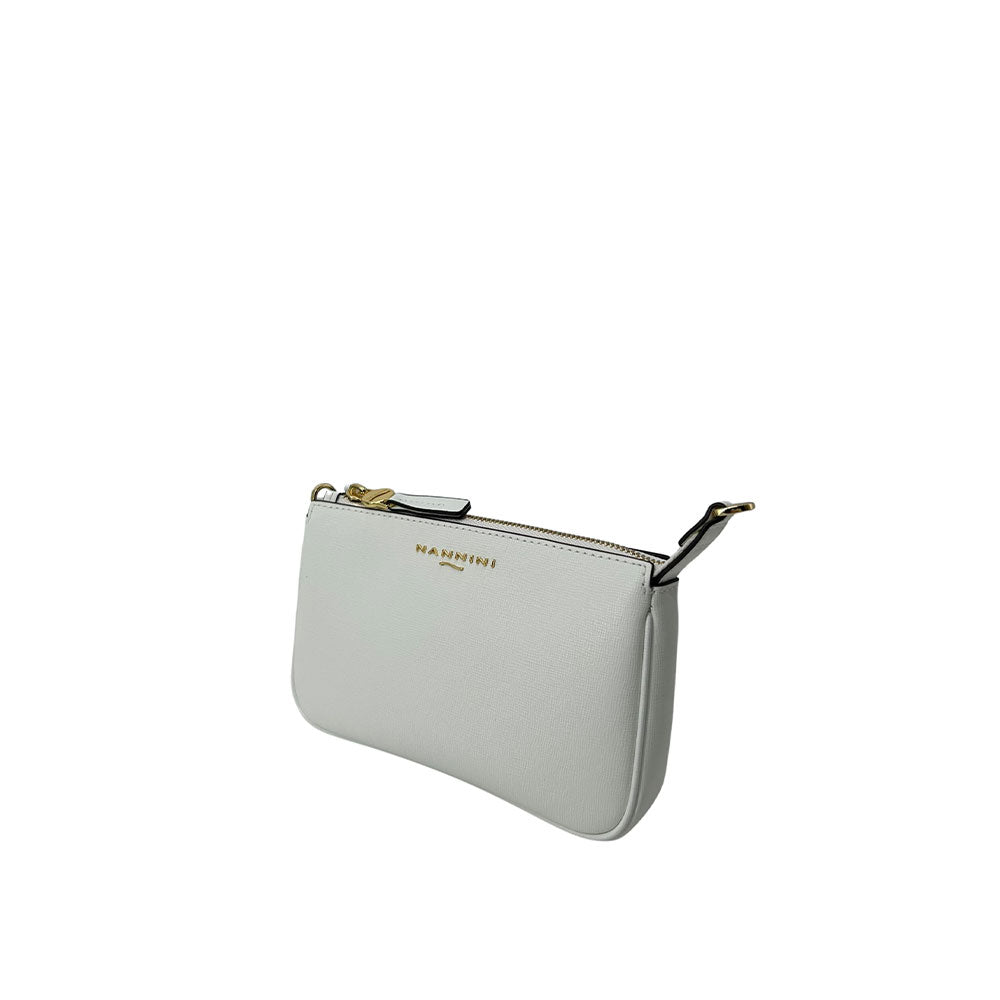 Nannini Flora shoulder bag for women, mini crossbody style with floral design and leather strap, stylish accessory for everyday wear.