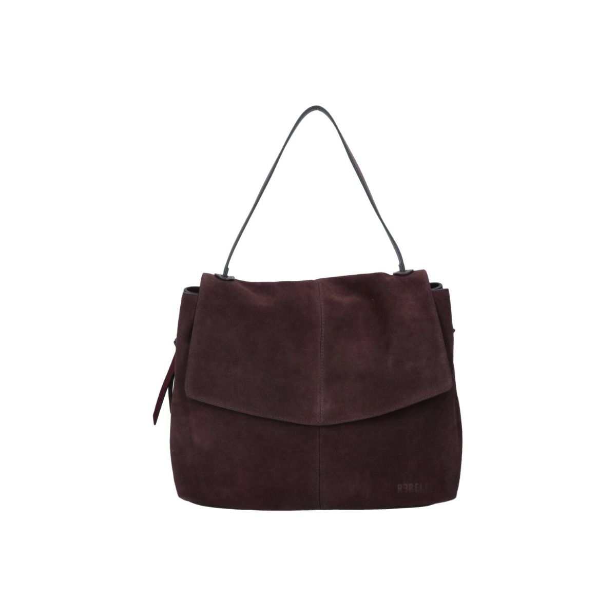 Borsa a spalla Lampetra Rebelle in pelle nera con dettagli eleganti e tracolla regolabile, ideale per donne moderne.