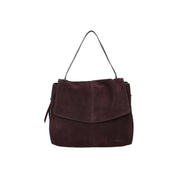 Borsa a spalla Lampetra Rebelle in pelle nera con dettagli eleganti e tracolla regolabile, ideale per donne moderne.