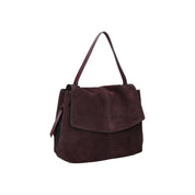 Borsa a spalla Rebelle Lampetra in pelle nera con dettagli eleganti e tracolla regolabile.