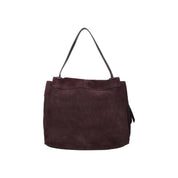 Borsa a spalla Rebelle Lampetra in pelle nera con dettagli eleganti e tracolla regolabile.