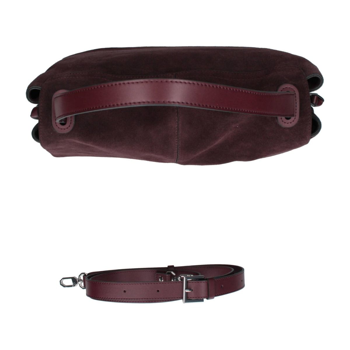 Borsa a spalla Lampetra Rebelle in pelle nera con dettagli eleganti e tracolla regolabile, ideale per uso quotidiano.