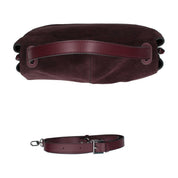 Borsa a spalla Lampetra Rebelle in pelle nera con dettagli eleganti e tracolla regolabile, ideale per uso quotidiano.