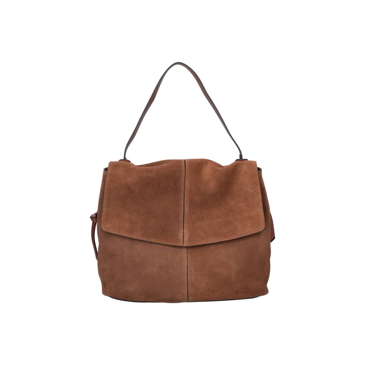 Borsa a spalla Lampetra Rebelle in pelle nera con dettagli eleganti e tracolla regolabile, ideale per il quotidiano.