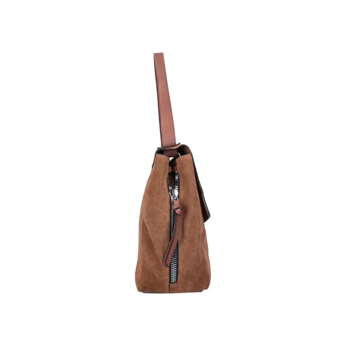 Borsa a spalla Rebelle Lampetra in stile moderno, con dettagli eleganti e tracolla regolabile, su sfondo neutro.