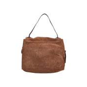 Borsa a spalla Lampetra Rebelle in pelle nera con dettagli eleganti, ideale per ogni outfit femminile.