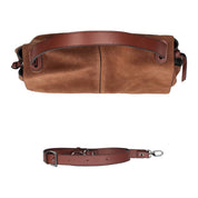 Borsa a spalla Rebelle Lampetra in pelle nera con dettagli eleganti e tracolla regolabile.