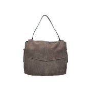 Borsa a spalla Rebelle Lampetra in pelle nera con dettagli eleganti e tracolla regolabile.