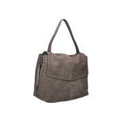 Borsa a spalla Lampetra Rebelle in pelle nera con dettagli eleganti e tracolla regolabile.
