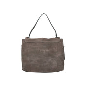 Borsa a spalla Rebelle in pelle nera con dettagli metallici, ideale per accessori moda donna.