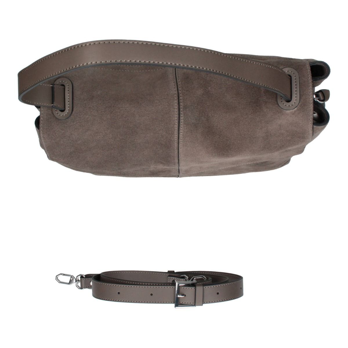 Borsa a spalla Rebelle in pelle nera con dettagli eleganti e tracolla regolabile, ideale per accessori donna.