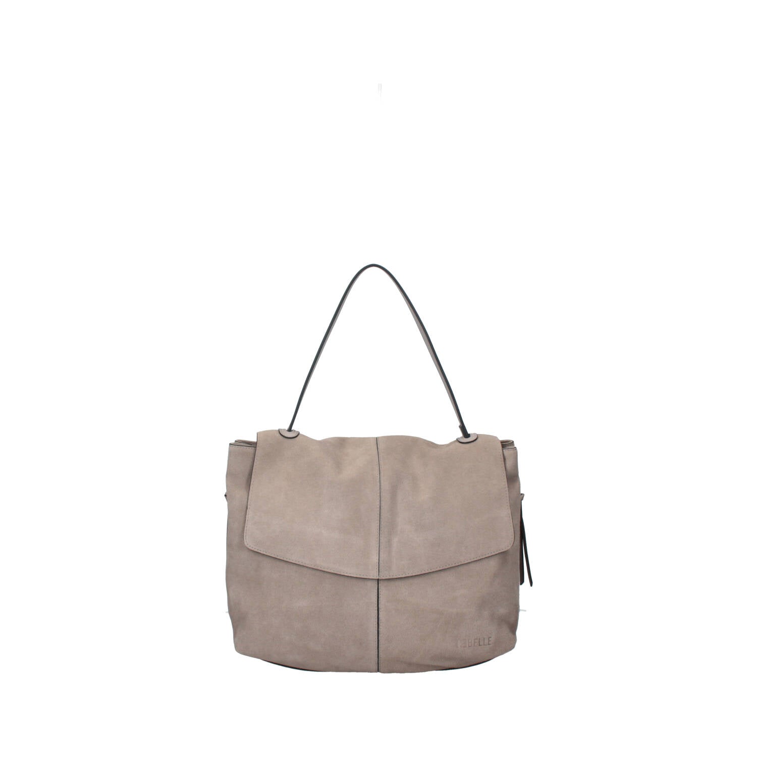 Light brown Lampetra Rebelle shoulder bag with adjustable strap, featuring a sleek design and subtle branding.