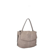 Light brown Lampetra Rebelle shoulder bag with adjustable strap, stylish accessory for women, showing front view with subtle texture.