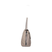 Light brown Lampetra Rebelle shoulder bag with adjustable strap, stylish accessory for women, featuring a sleek, modern design.