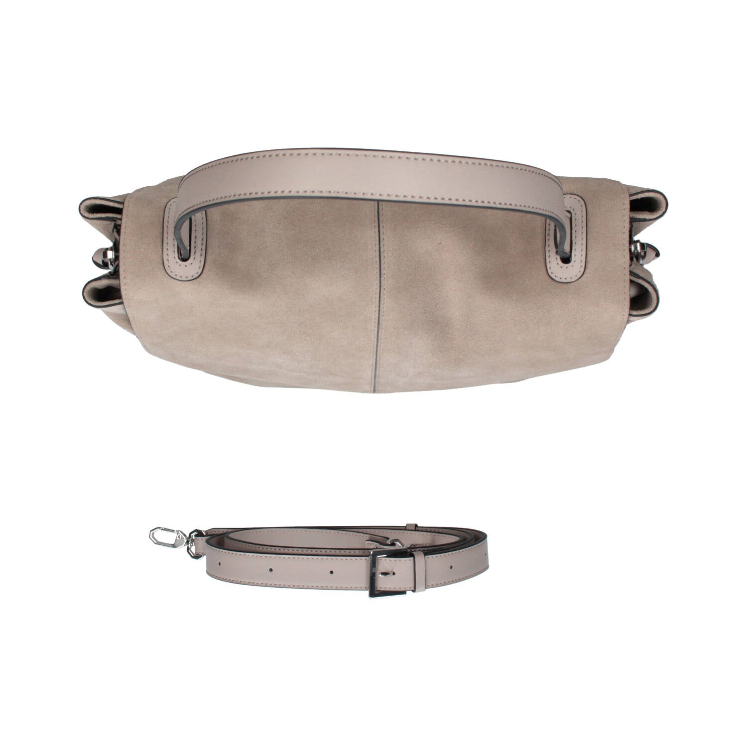 Rebelle Lampetra Rebelle shoulder bag in black leather with adjustable strap, stylish accessory for women.