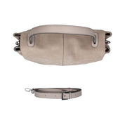 Rebelle Lampetra Rebelle shoulder bag in black leather with adjustable strap, stylish accessory for women.