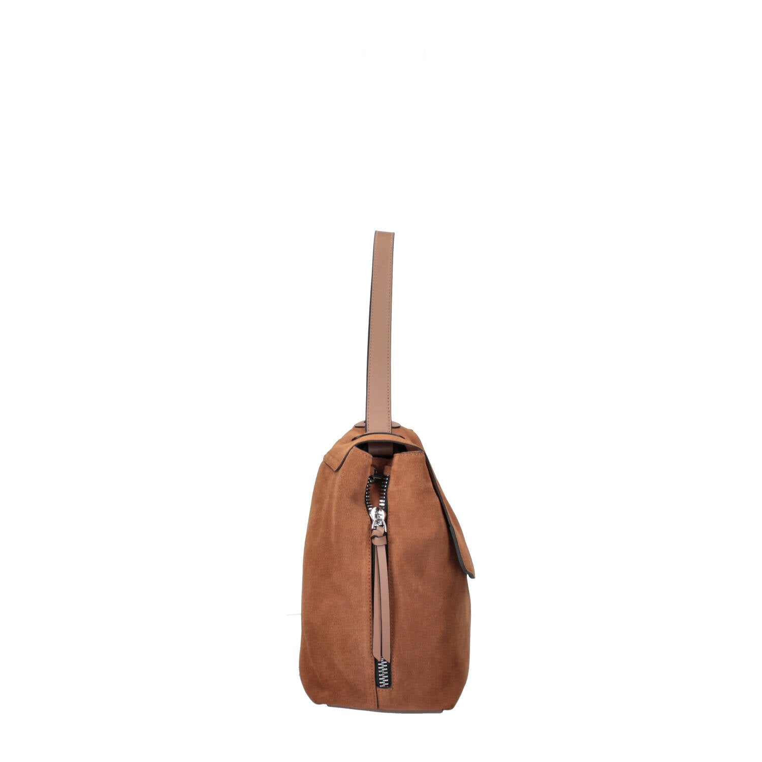 Borsa a spalla Rebelle Lampetra in pelle nera con dettagli eleganti e tracolla regolabile.
