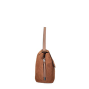 Borsa a spalla Rebelle Lampetra in pelle nera con dettagli eleganti e tracolla regolabile.