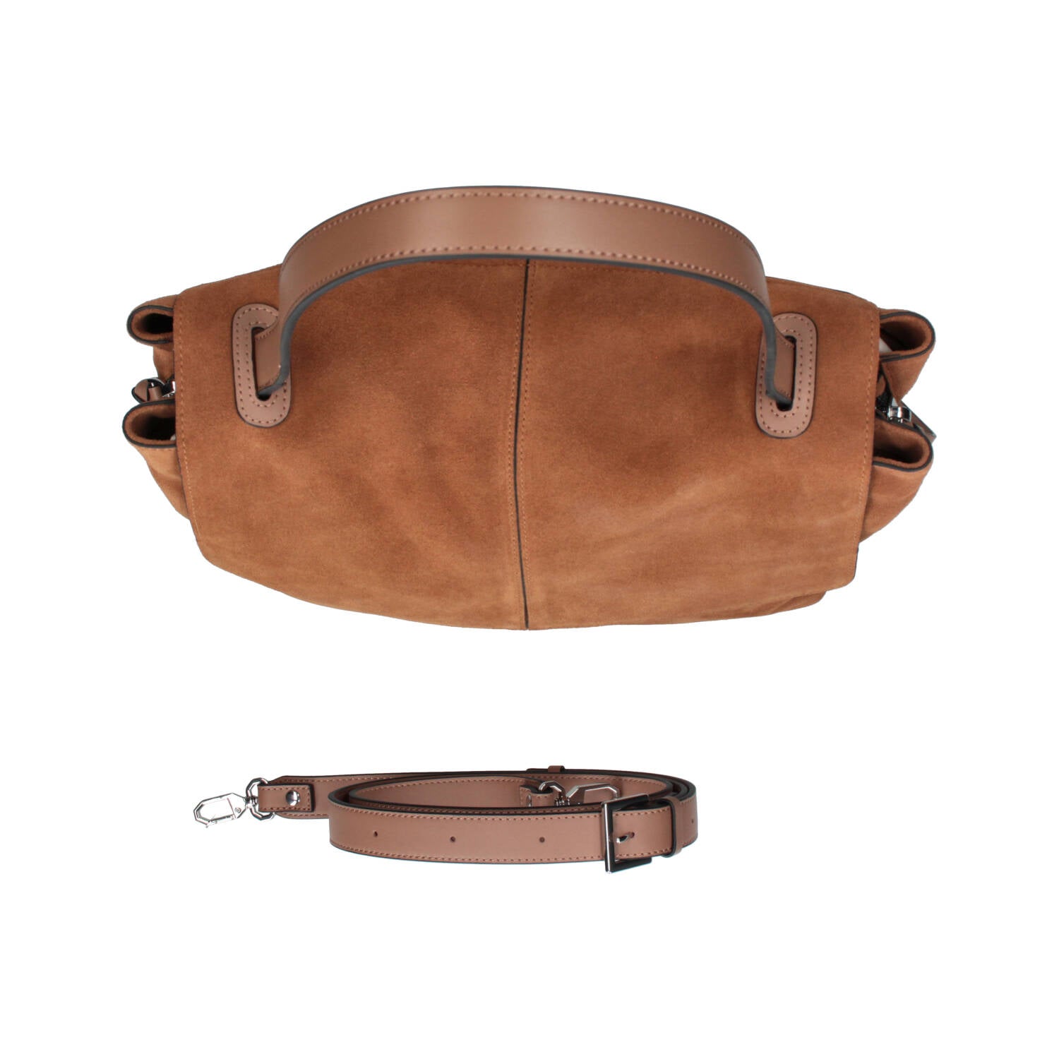 Borsa a spalla Rebelle Lampetra in pelle nera, con tracolla regolabile e dettagli eleganti.