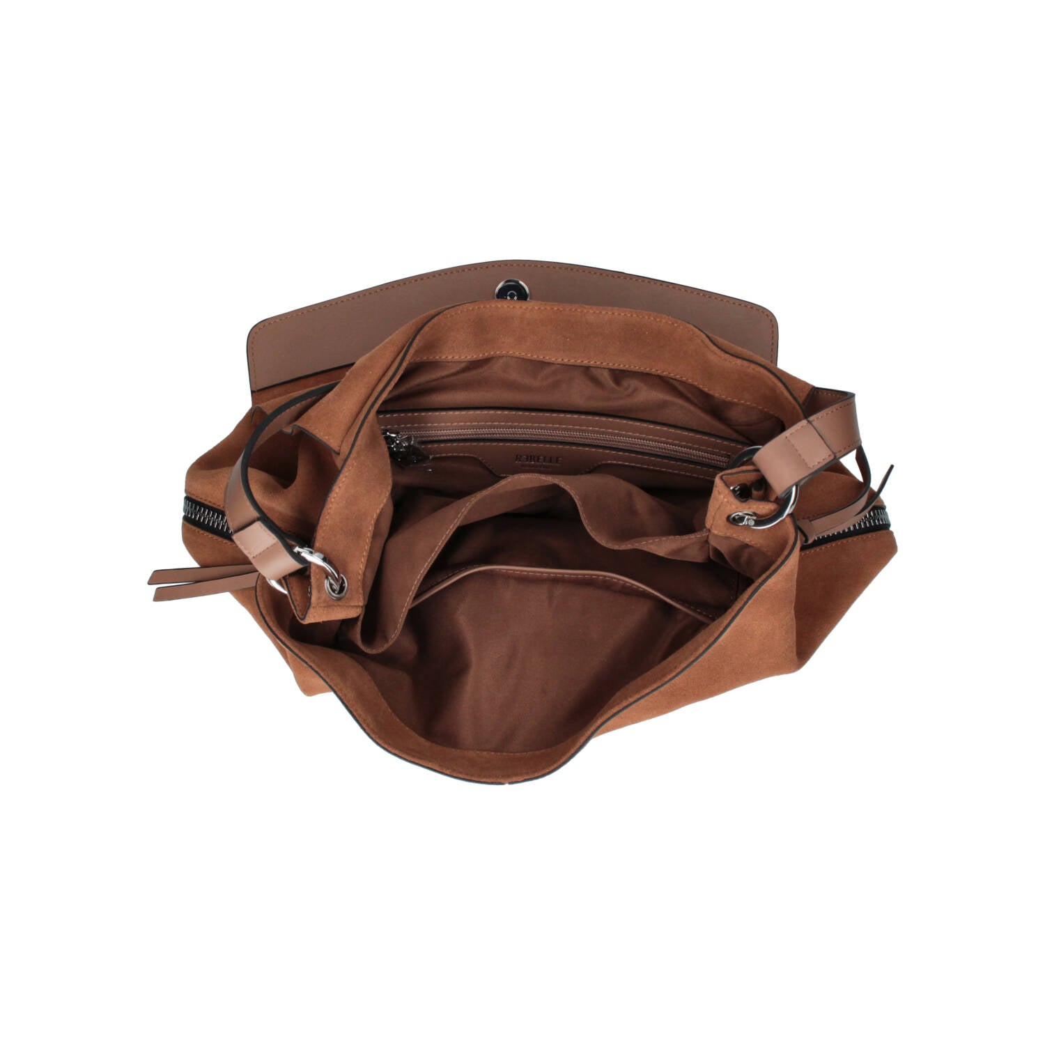 Borsa a spalla Lampetra Rebelle in pelle nera con dettagli eleganti e tracolla regolabile, ideale per ogni occasione.