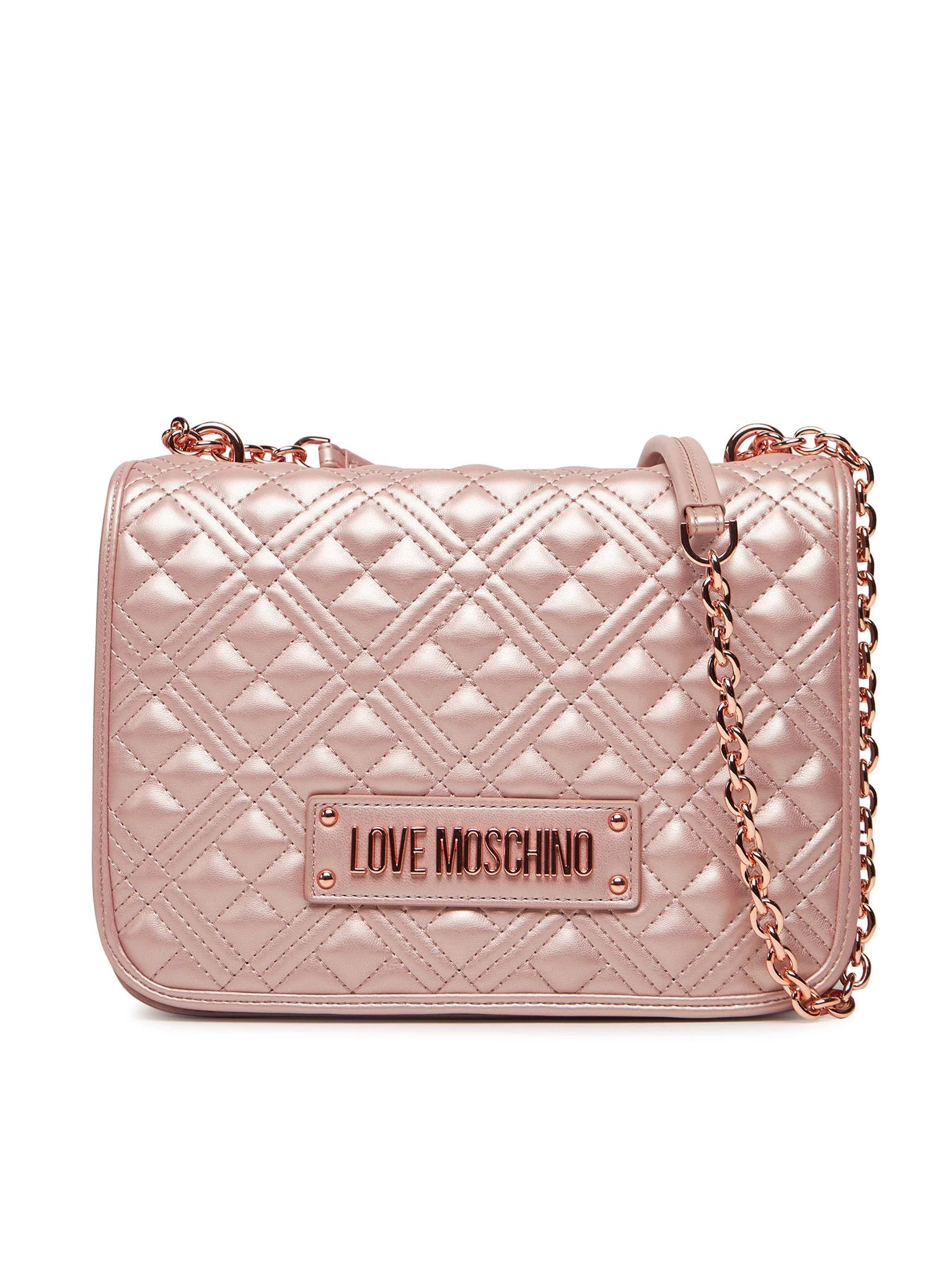Quilted Love Moschino shoulder bag for women, stylish accessory with quilted design and brand logo, perfect for everyday use.