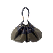 Large Borbonese Hobo Collier bag for women, stylish shoulder accessory with spacious design, in a sleek leather finish.