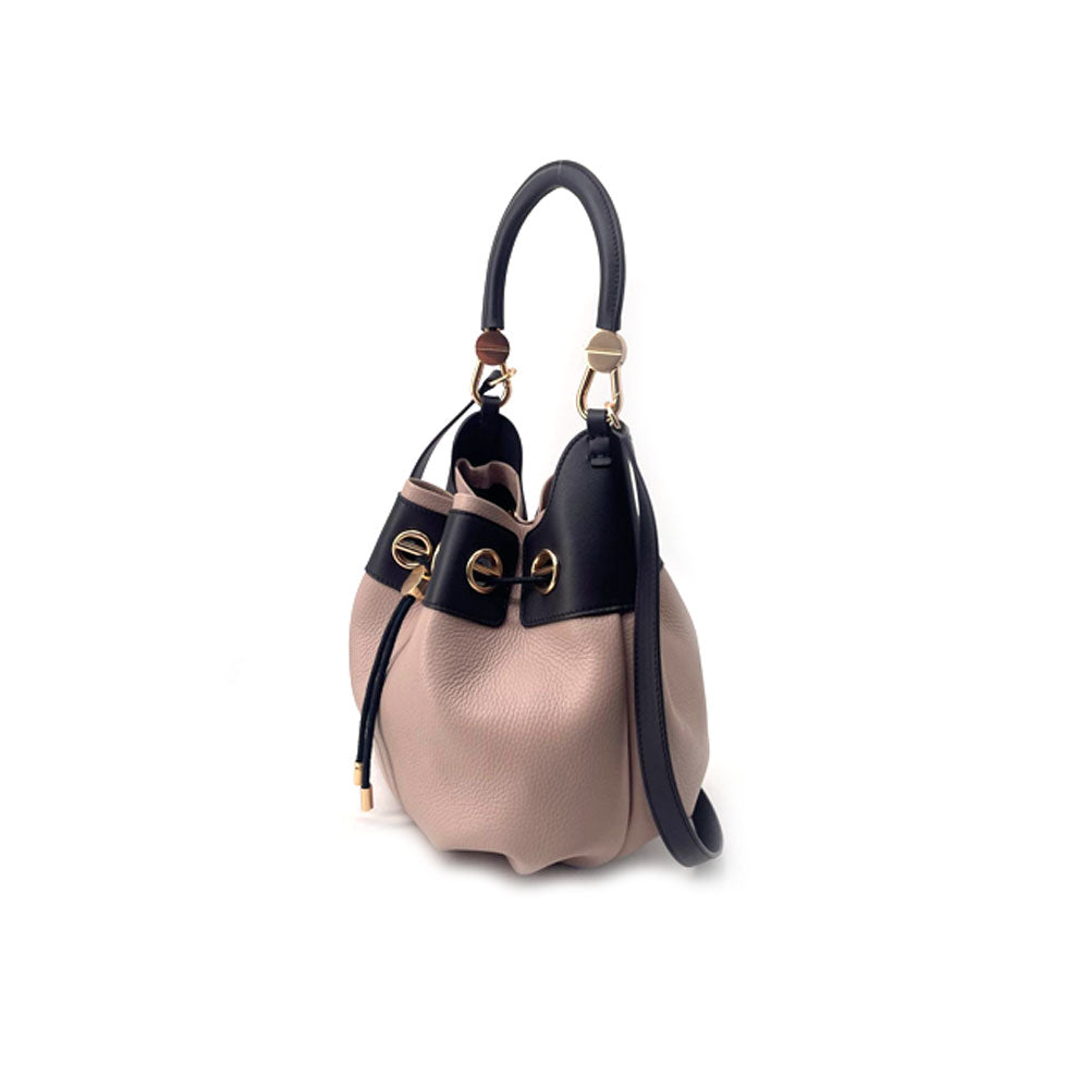Mini bucket bag from Borbonese, women's hand accessory with stylish design and Italian craftsmanship.