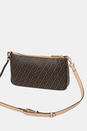 Liu Jo Borsa Cross Over in black leather with gold chain strap, compact design, perfect for stylish everyday use.